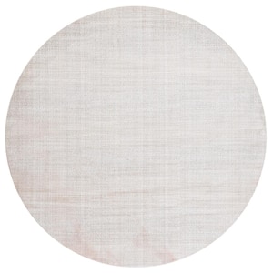 Herat Ivory/Beige 7 ft. x 7 ft. Solid Color Round Area Rug