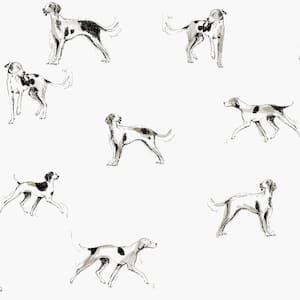 Sketchy Dogs Creme Matte Non Woven Removable Paste the Wall Wallpaper