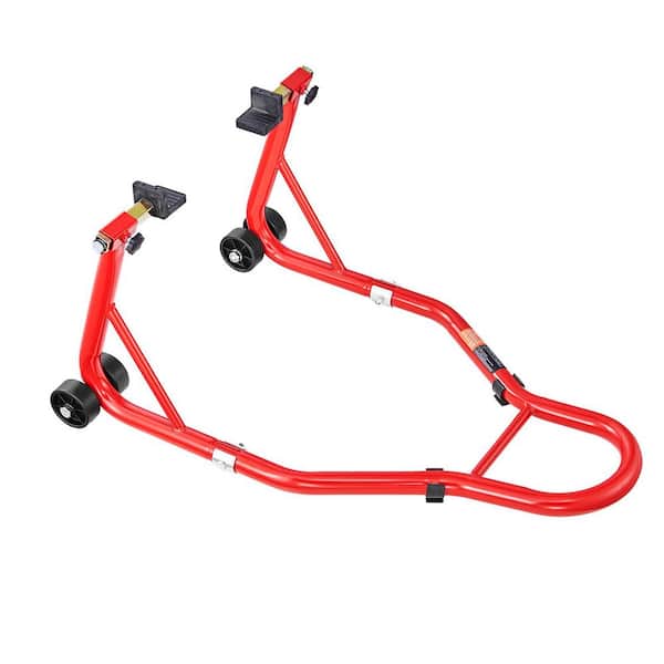 Motorcycle Rear Wheel Stand, 850 LBS. Load Capacity Heavy Duty Rear Wheel Stand with U + L Fork Swingarm Spool