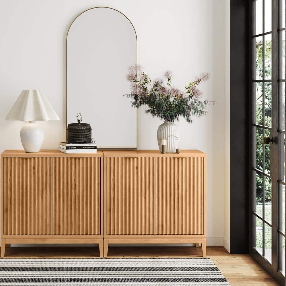 Jasper 2-Pack Solid Wood Accent Cabinet or TV Stand