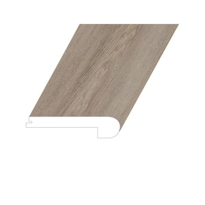 Domaine Metallic Taupe 1 in. T x 4.5 in. W x 94.5 in. L Vinyl Flush Stair Nose Molding