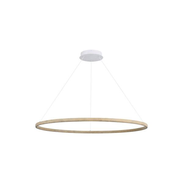Golden Lighting - Veritas 1-Light Dimmable Integrated LED Walnut Chandelier for Bedroom, Dining, Foyer, Hall, Kitchen, Living