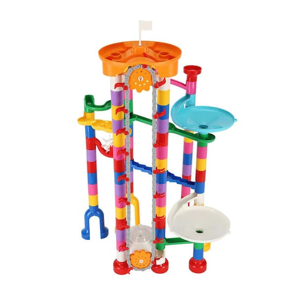 SKYSHALO Marble Run Set 230 PCS with Motorized Elevator Educational Maze Game for Kids