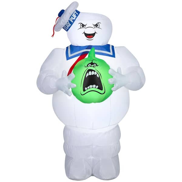 3.5 ft Airblown-Stay Puft with Pumpkin Halloween Inflatable