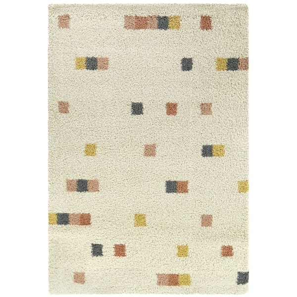 BALTA Melvin Cream 5 ft. 3 in. x 7 ft. Abstract Area Rug