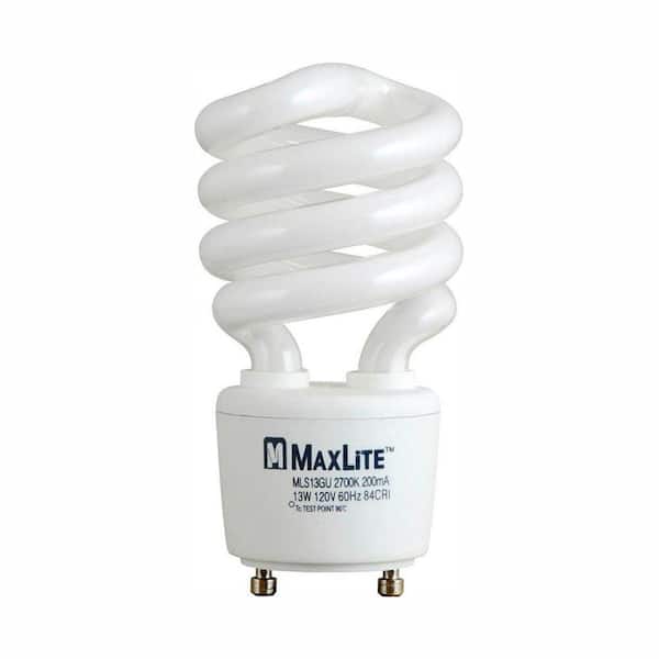 Maxlite 60W Equivalent Soft White (2700K) Spiral CFL Light Bulb