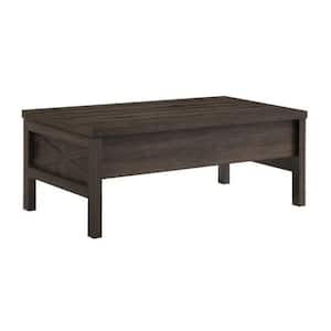23 in. Brown Rectangle Wood Top Coffee Table