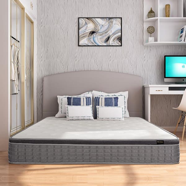 Silverpark 12 in. Medium Firm High Density Foam Mattress Euro Top Twin