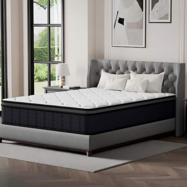 Full Size Medium Hybrid Gel Memory Foam 10 in. Innerspring Pillow Top Hypoallergenic and Cooling Mattress