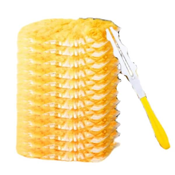 Orange 12 Refills Unscented Disposable Duster Refills with 1 Handle and 360 Degree Multisurface for Cleaning (1-Pack)
