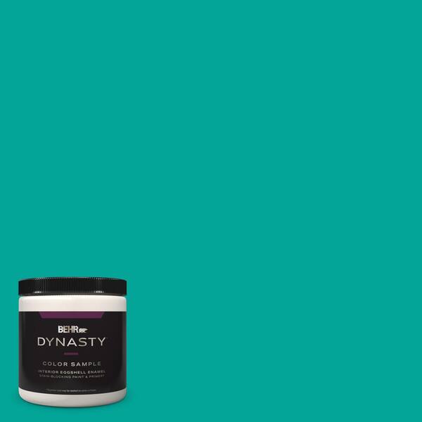 BEHR DYNASTY 8 oz. Home Decorators Collection #HDC-MD-22 Tropical Sea Eggshell Enamel Stain-Blocking Interior Paint & Primer Sample