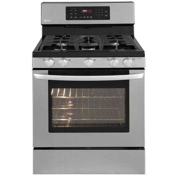 LG 5.4 cu. ft. Single Oven Gas Range with Self-Cleaning in Stainless Steel