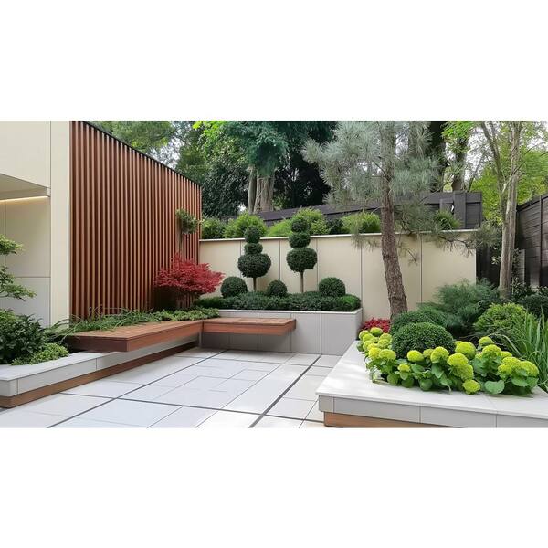 Ejoy - 8.5 in. x 106 in. x 1 in. Composite Cladding Siding Outdoor Wall Panel Board in Light Teak Color (Set of 2-Piece)