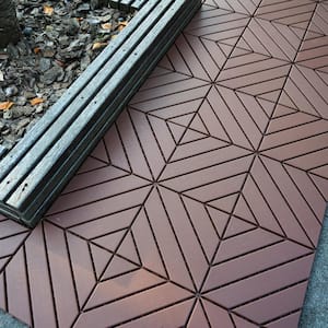 1 ft. x 1 ft. Quick Deck Composite Interlocking Deck Tile in Brown-5 (44 sq. ft. per Box)