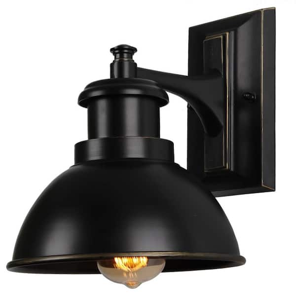 Unbranded 1-Light Imperial Black Outdoor Wall Mount Barn Light Sconce