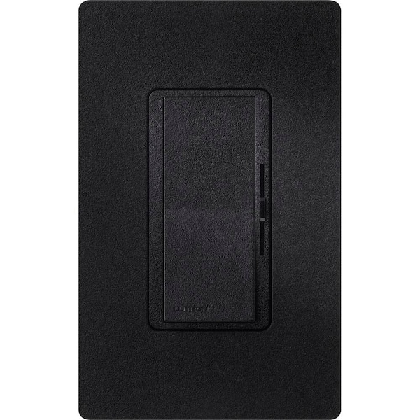 Black Diva Dimmer Switch for 0-10V LED/Fluorescent Fixtures, Single-Pole or 3-Way, Midnight (DVSCSTV-MN)