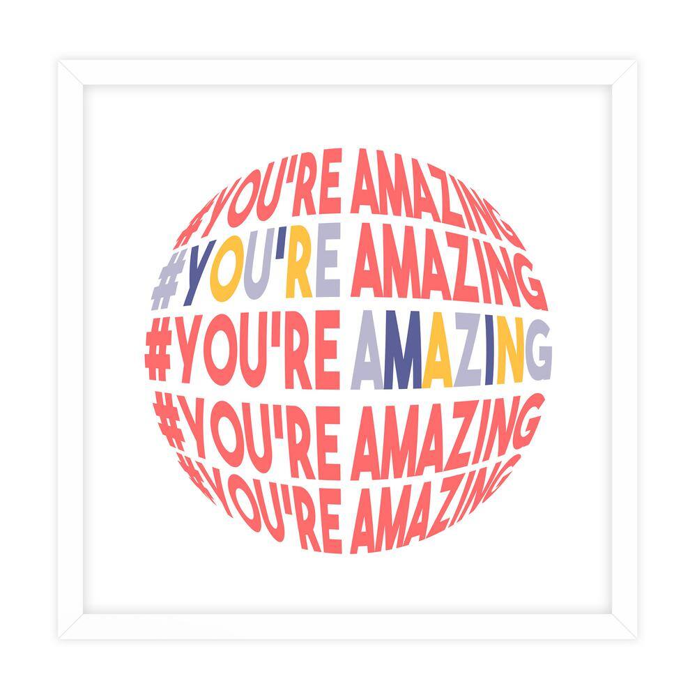 Dimensional Word Art Framed Typography Art Print 18 in. x 18 in.