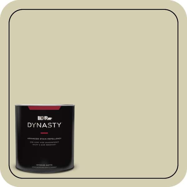 BEHR DYNASTY 1 Qt. #MQ6-55 Pale Ivy One-Coat Hide Matte Interior Stain-Blocking Paint & Primer