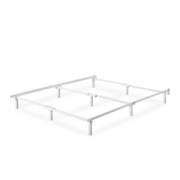 Zinus Compack California King White Metal Bed Frame Sw 07ck The Home Depot Zinus Compack California King White, Cal King Iron Bed Frame