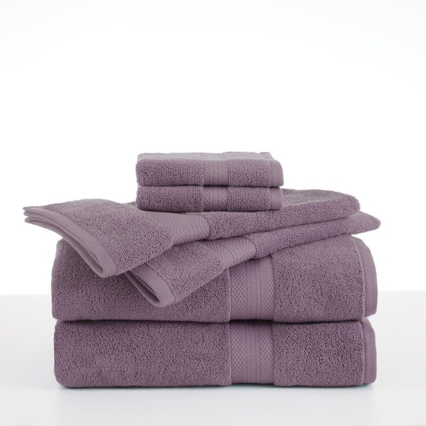 Martex Abundance 6-Piece Plum Solid Bath Towel Set