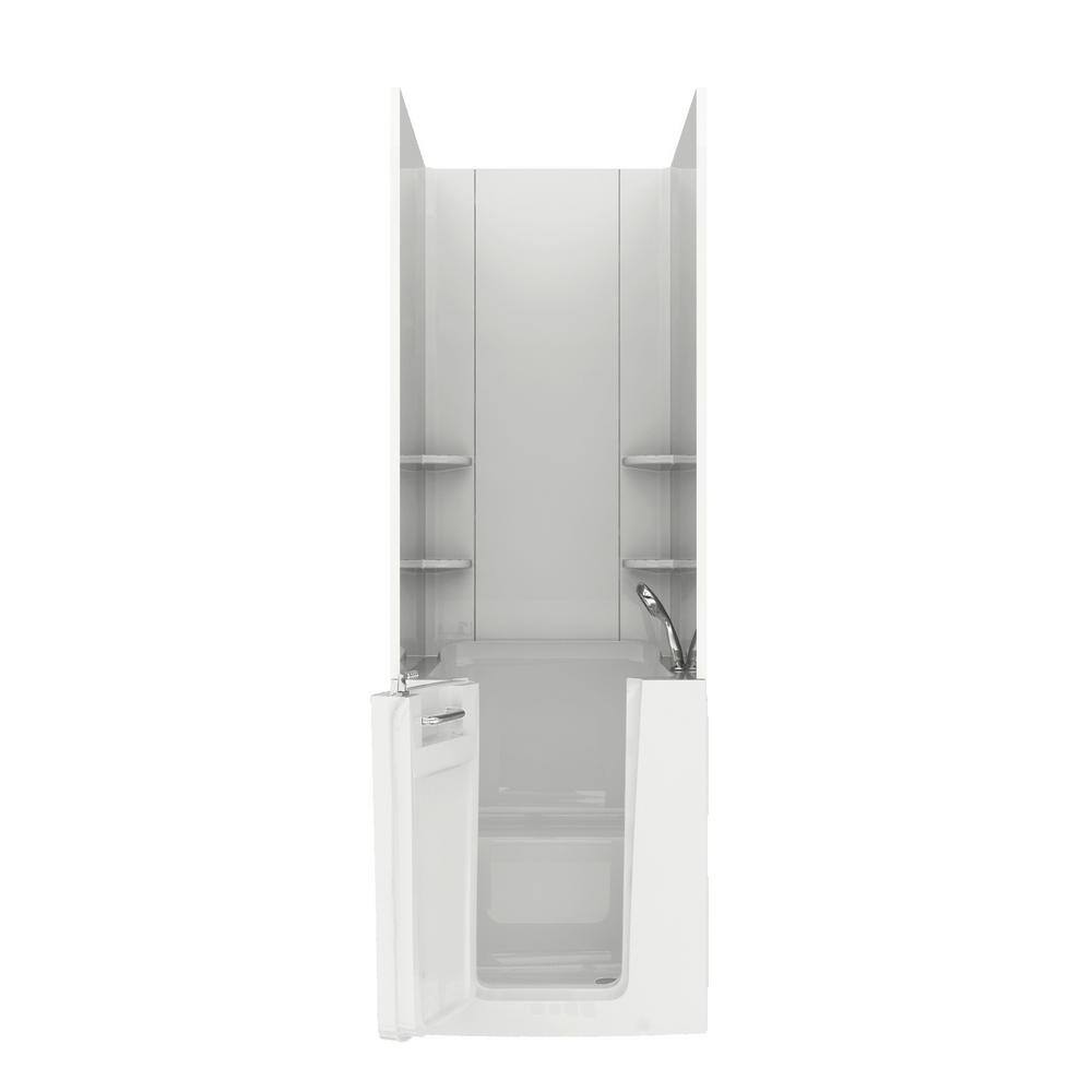 NOVA Heated Rampart 3.2 ft. Walk-in Non-Whirlpool Bathtub with Easy Up Adhesive Wall Surround in White price history on PriceWatchPro