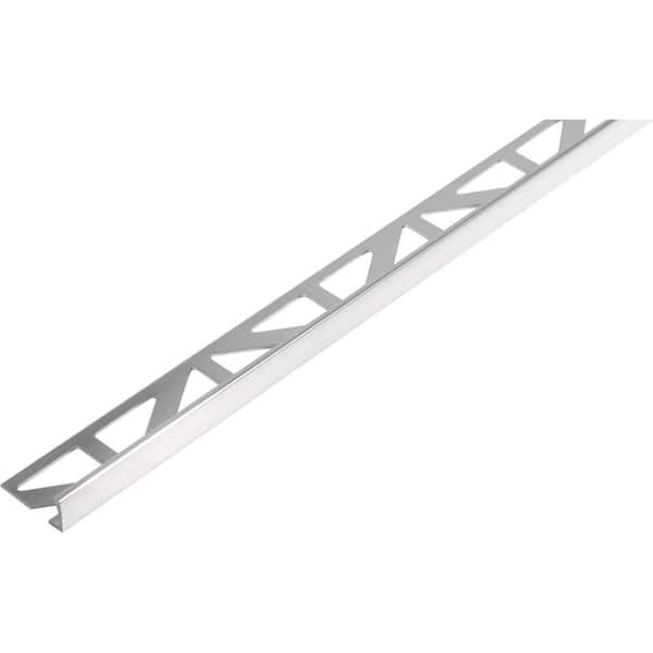 DUROSOL 0.375 in. D x 118 in. W x 118.08 in. L L-Shape Aluminum Anodized Silver Molding and Transition Trim