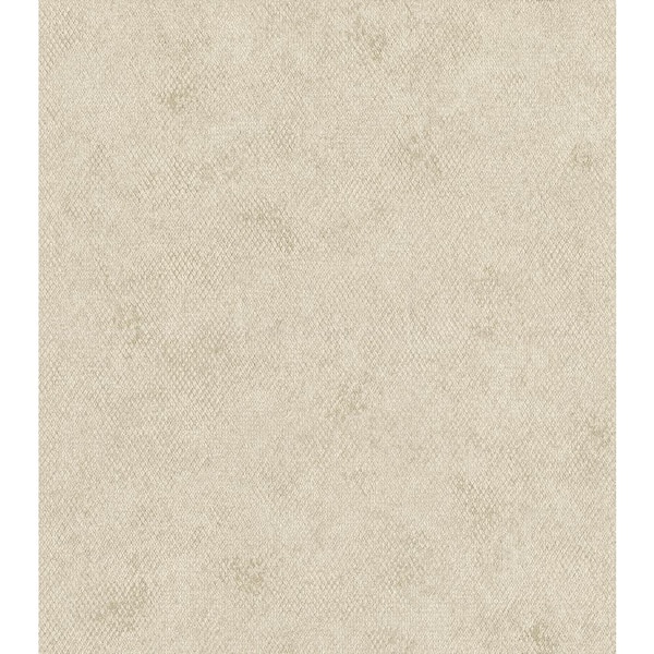 Advantage 57.8 sq. ft. Roderick Beige Faux Snakeskin Strippable Wallpaper Covers