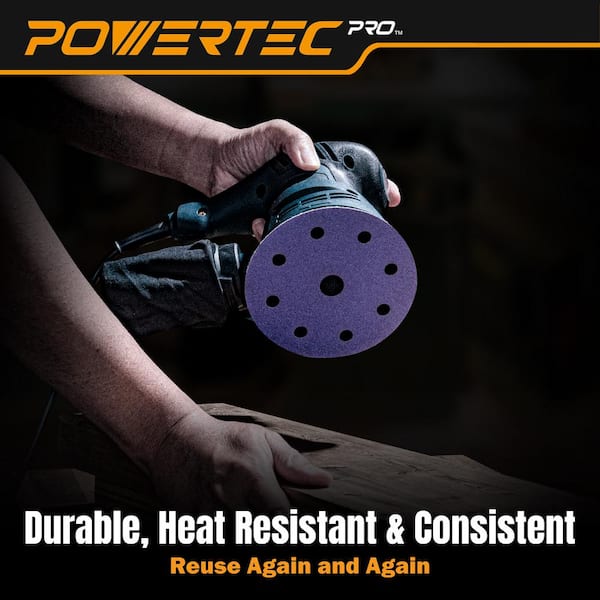 5 in. 80/120/220 Grit Zirconia Assorted Hook and Loop (45PK) for Orbital Sanders with Abrasive Cleaning Stick