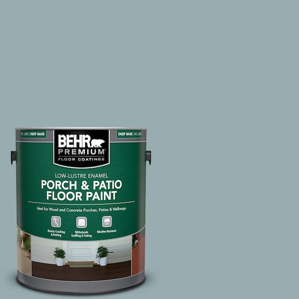 BEHR PREMIUM 1 gal. #BXC-28 Bucolic Blue Low-Lustre Enamel Interior/Exterior Porch and Patio Floor Paint