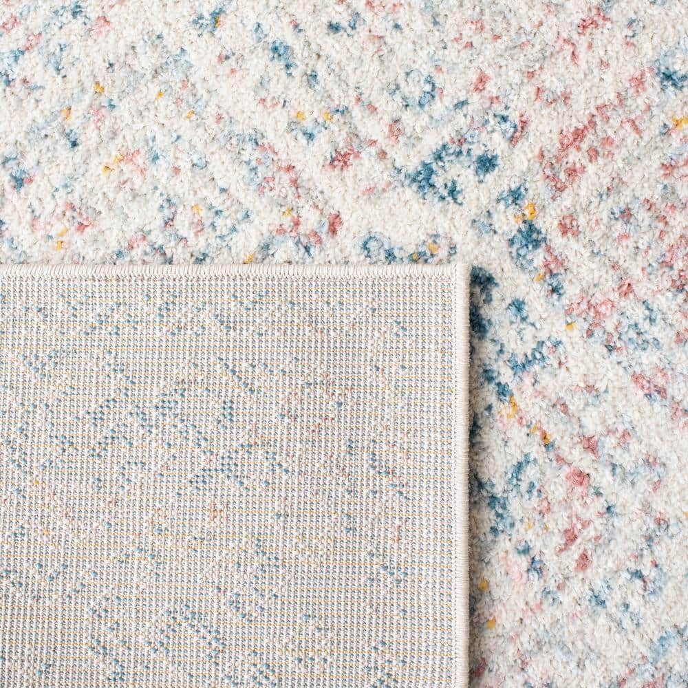 Ivory and Terracotta 9' x 12' Wool and Synthetic Area Rug