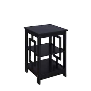 Town Square 23.50 in. Black Wood End Table