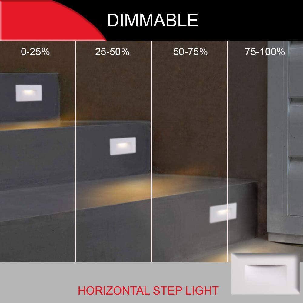 White Stainless Steel Dimmable LED Step Light