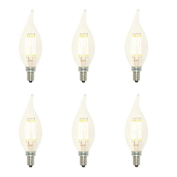 Westinghouse 40-Watt Equivalent CA11 Dimmable Filament LED Light Bulb Soft White (6-Pack)