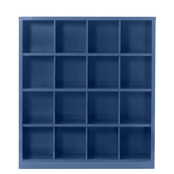 Home Decorators Collection Lachlan 53.25 in. x 60 in. Sapphire 16-Cube Storage Organizer
