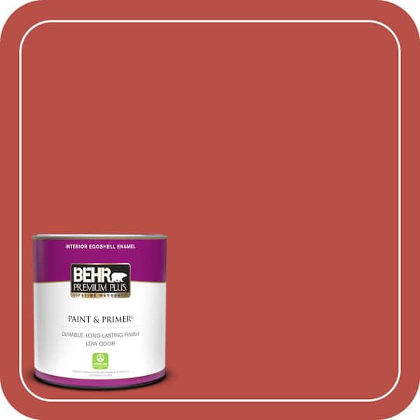 BEHR PREMIUM PLUS 1 qt. Home Decorators Collection #HDC-MD-16 Cherry Red Eggshell Enamel Low Odor Interior Paint & Primer