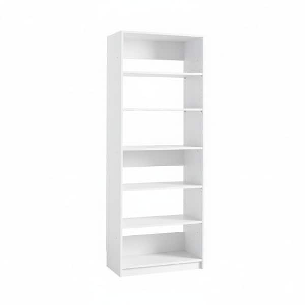 Prosper 32 in. W White Tower Unit Five-Shelves Wood Closet System
