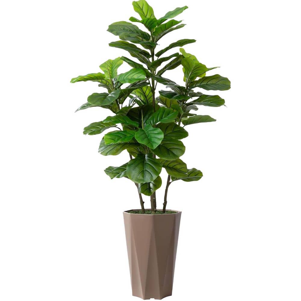 Afoxsos 60 in. Green Artificial Fiddle Leaf Fig Plant with Mocha