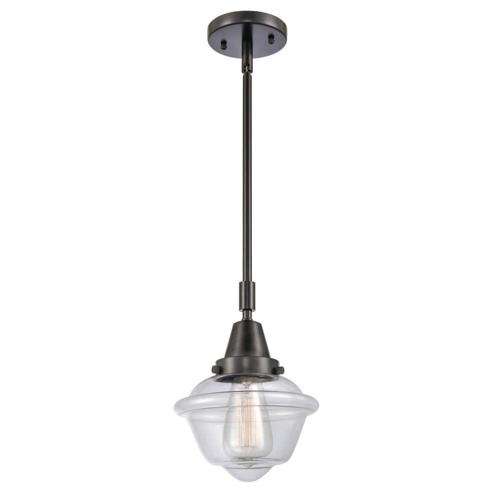 Oxford 100-Watt 1-Light Matte Black Standard Mini Pendant Light with Clear Glass Shade, No Bulbs Included price history on PriceWatchPro