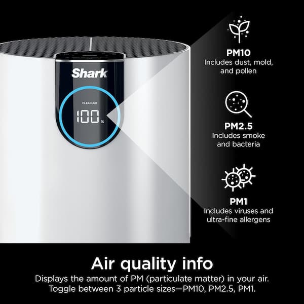 Shark HP102PETBL Clean Sense Air Purifier for Home, Allergies, Pet