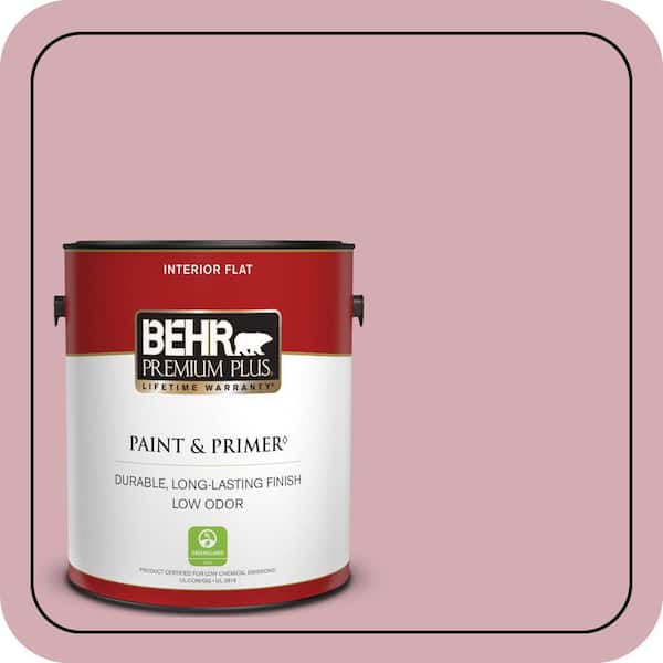 BEHR PREMIUM PLUS 1 gal. #S130-3 Ballet Rose Flat Low Odor Interior Paint & Primer