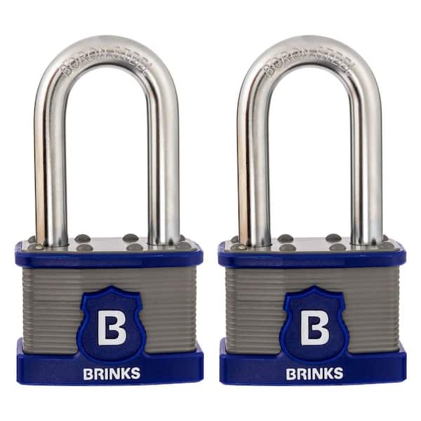 2-in. (50 mm) Commercial-Grade Laminated Steel XT Keyed Padlock, 2-in. Shackle, 2-Pack