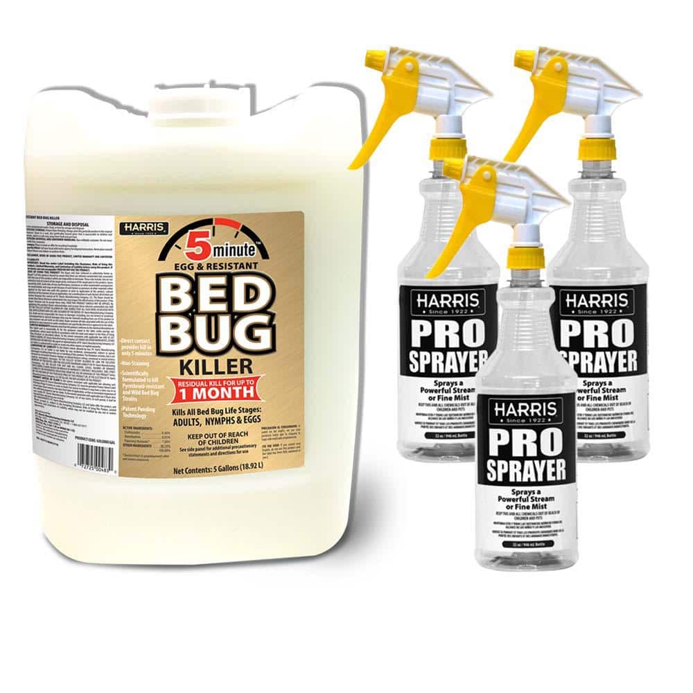 Harris Roach Killer, Liquid Spray with Odorless and Non-Staining 12-Month  Extended Residual Kill Formula (128 Ounce)