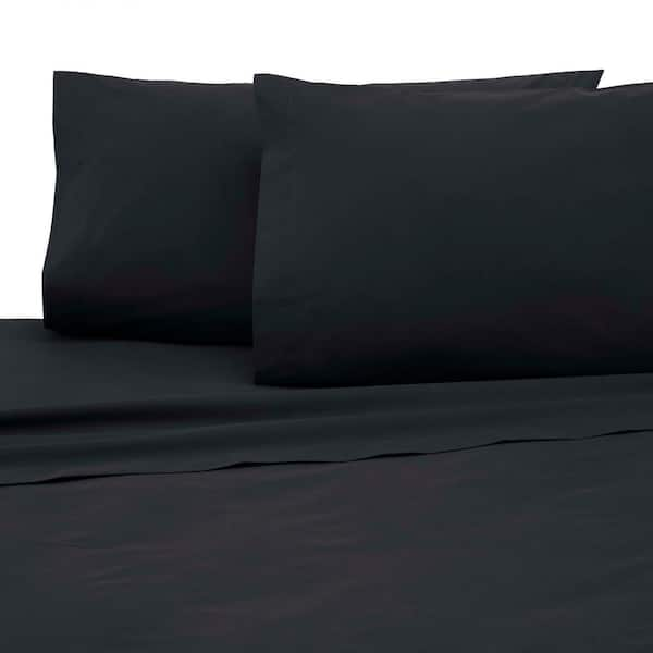 Martex 3-Piece Ebony Solid 225 Thread Count Cotton Blend Twin XL Sheet Set