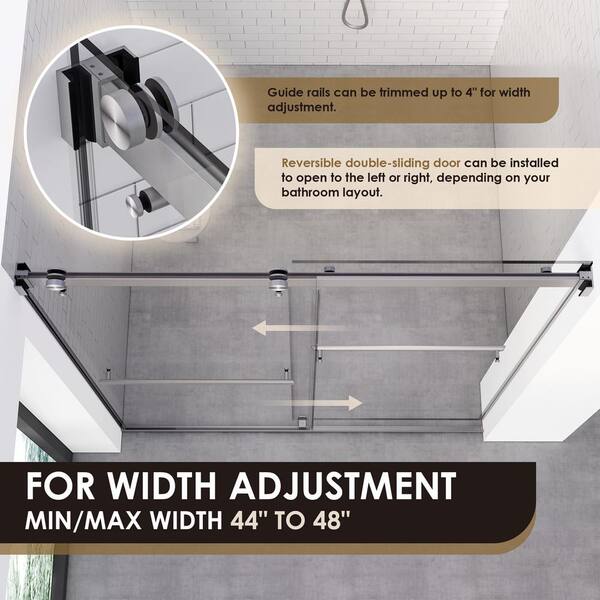 Altair Marcelo 48 in. W x 76 in. H Sliding Frameless Shower