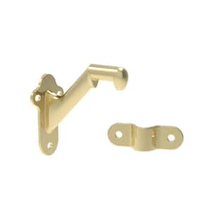 Hand Rail Brackets Collection Handrail Bracket Heavy-Duty 2-13/16 in. Polished Brass Finish (15-Pack)