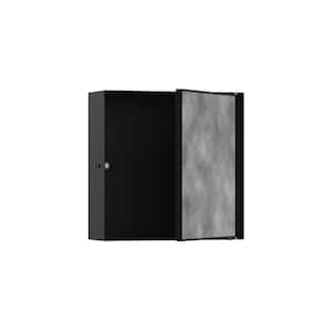 XtraStoris Rock 15 in. W x 15 in. H x 4 in. D Stainless Steel Shower Niche with Tileable Door in Matte Black