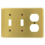 Leviton Stainless Steel 3-Gang 2-Toggle/1-Blank Wall Plate (1-Pack ...