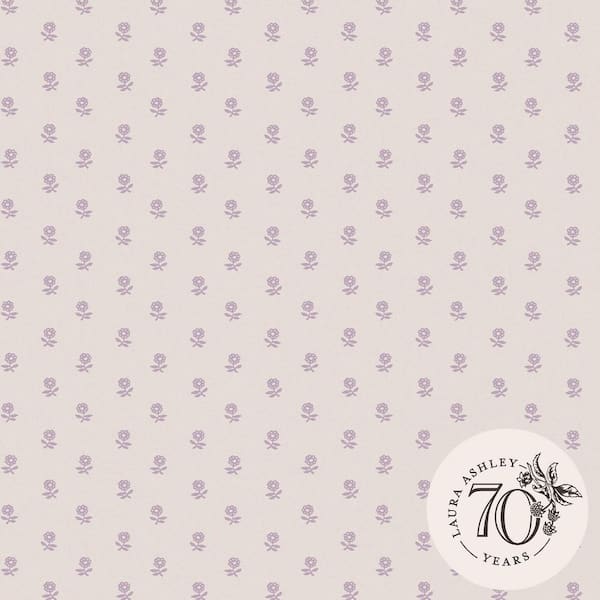 Laura Ashley Daisy Lavender Purple Removable Wallpaper Sample