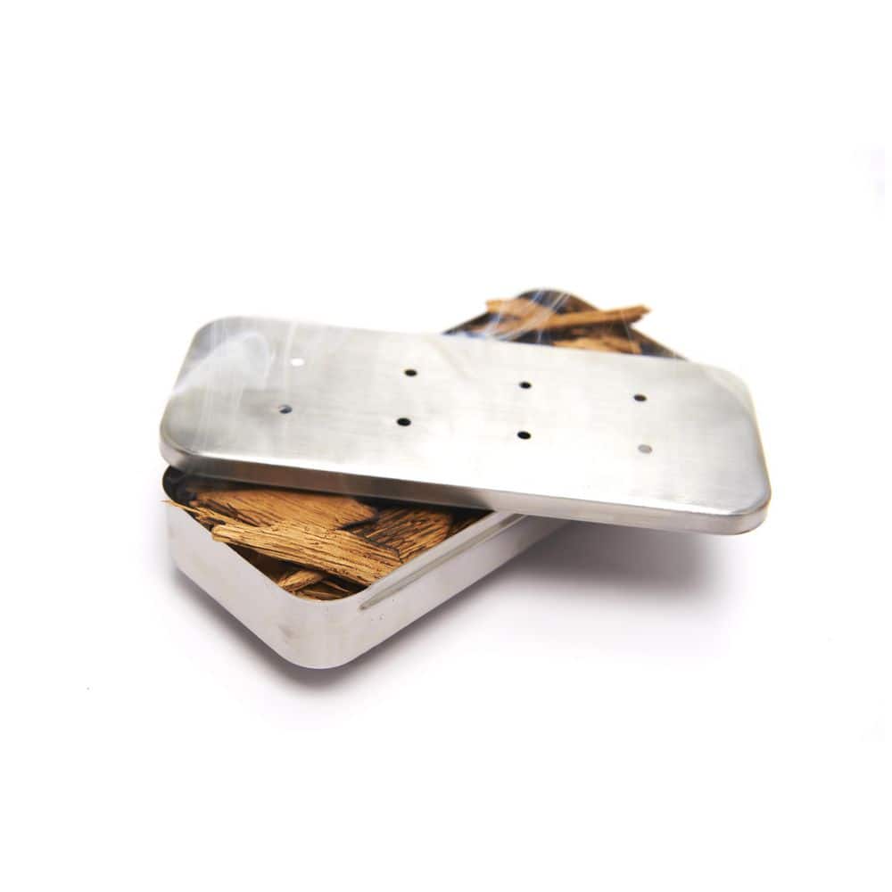 Heavy Duty Silver Stainless Steel Smoker Box