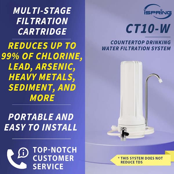 Countertop Multi Filtration Drinking Water Filter Dispenser in White